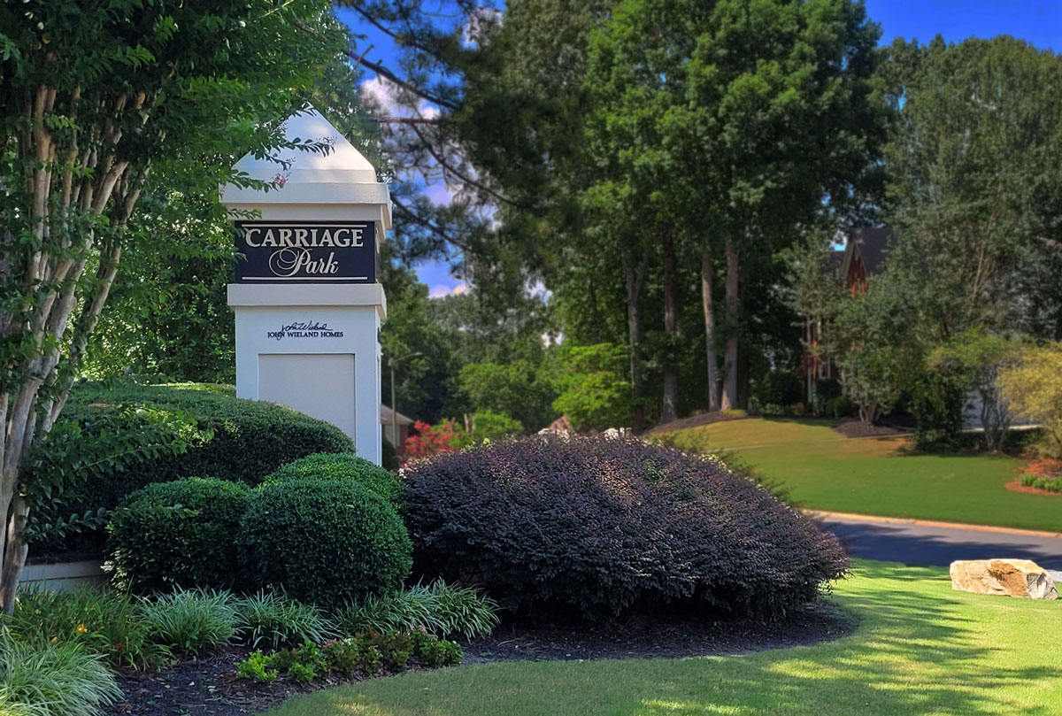 Carriage Park neighborhood entrance